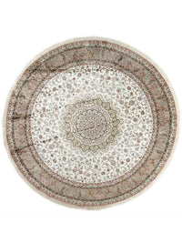 Seidenteppich - China Seide rund  - 303 x 303 cm - beige