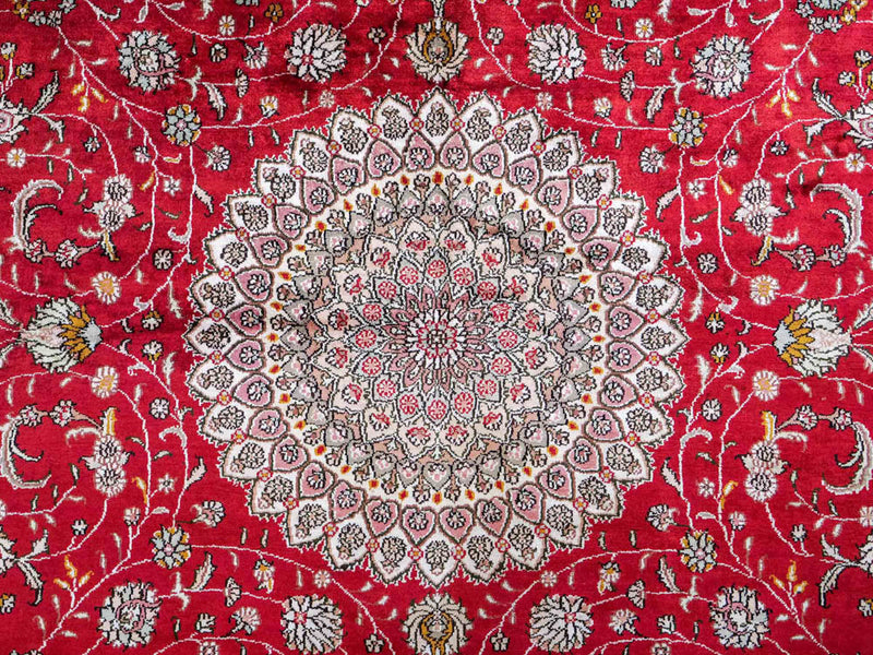 Tapis en soie - Soie chinoise - 278 x 183 cm - rouge