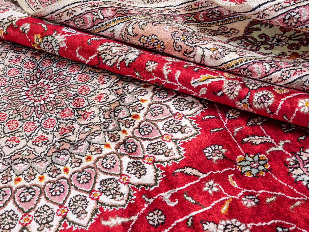 Tapis en soie - Soie chinoise - 278 x 183 cm - rouge