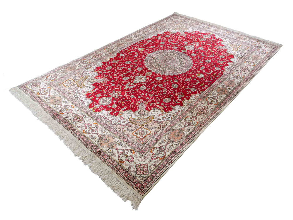 Tapis en soie - Soie chinoise - 278 x 183 cm - rouge