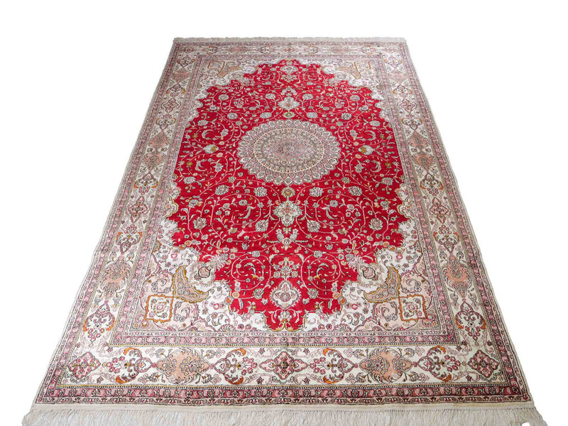 Tapis en soie - Soie chinoise - 278 x 183 cm - rouge