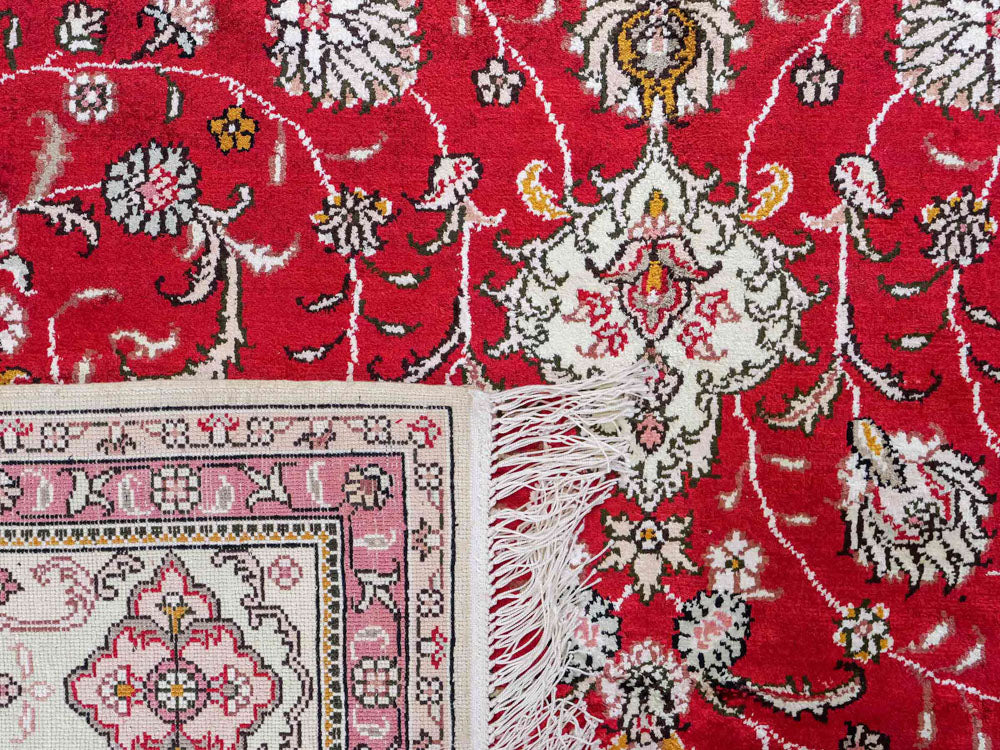 Tapis en soie - Soie chinoise - 278 x 183 cm - rouge