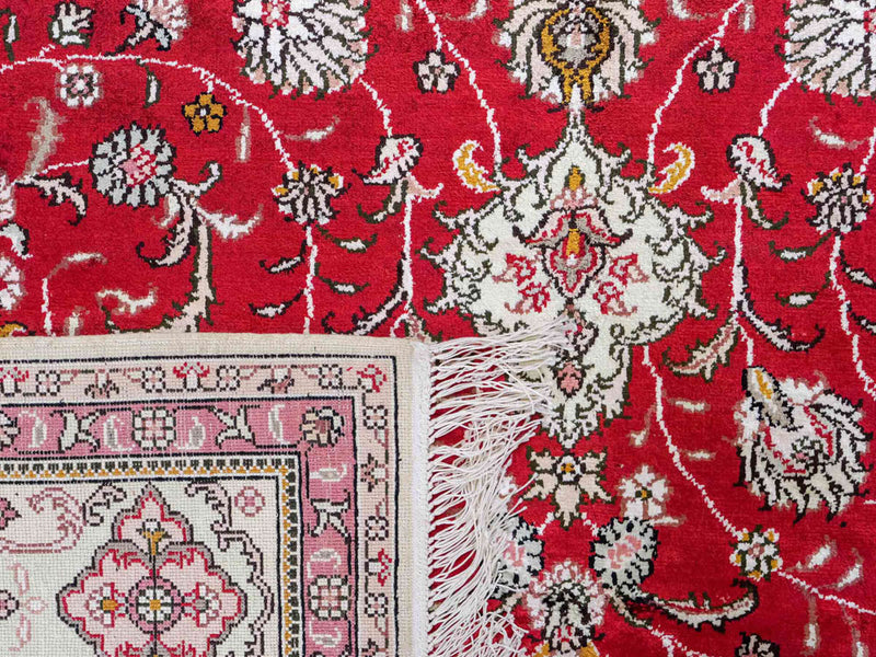 Tapis en soie - Soie chinoise - 278 x 183 cm - rouge