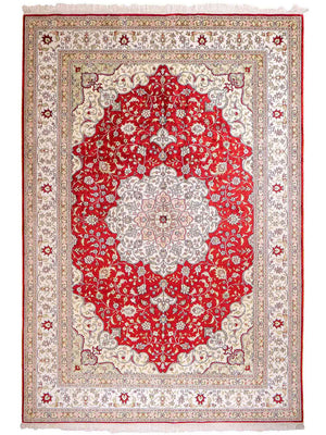 Tapis en soie - Soie chinoise - 272 x 188 cm - rouge