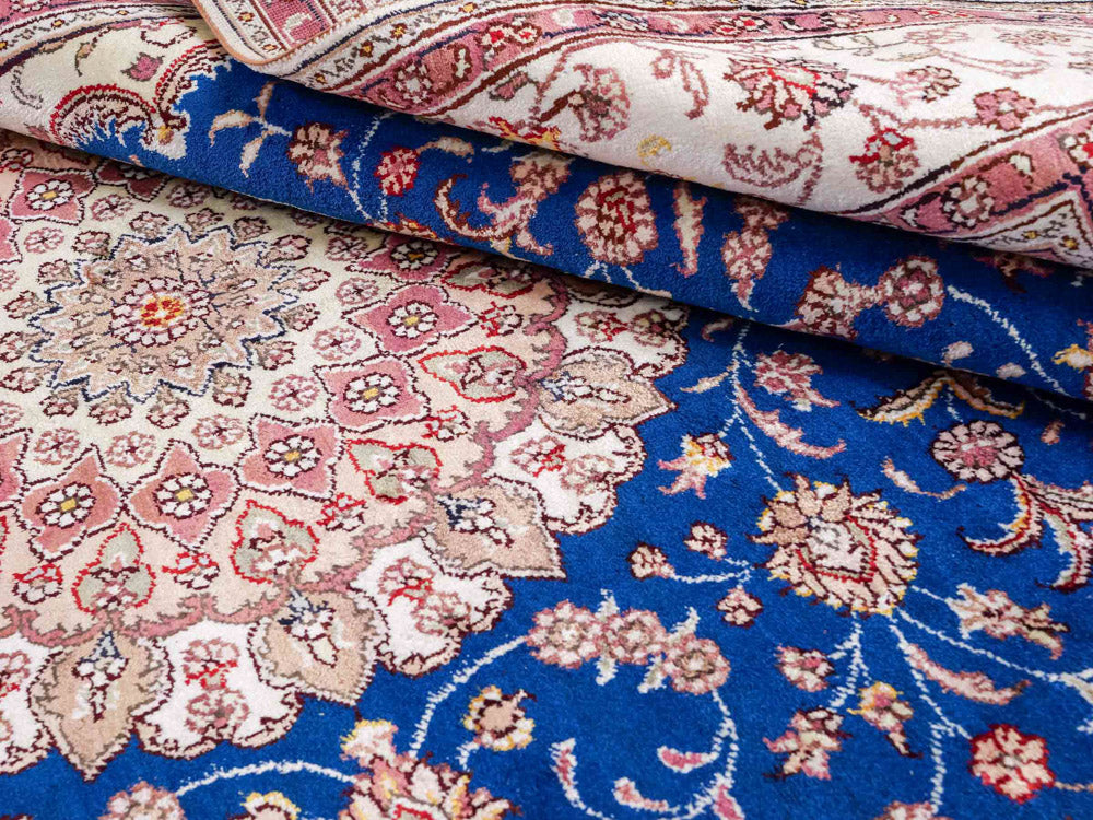 Tapis en soie - Soie chinoise - 247 x 155 cm - bleu