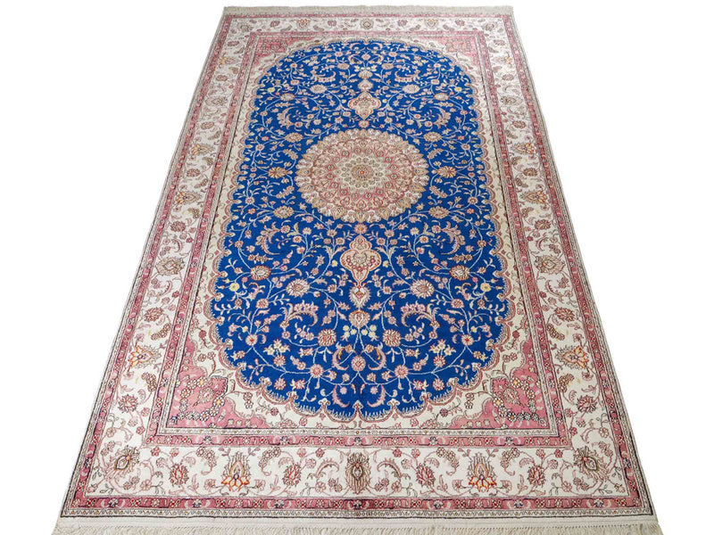 Tapis en soie - Soie chinoise - 247 x 155 cm - bleu