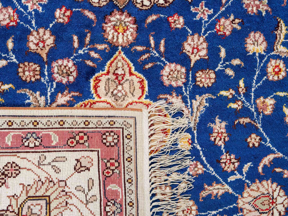 Tapis en soie - Soie chinoise - 247 x 155 cm - bleu