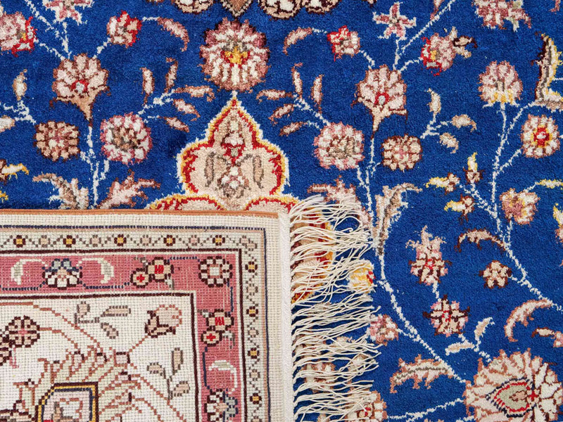 Tapis en soie - Soie chinoise - 247 x 155 cm - bleu