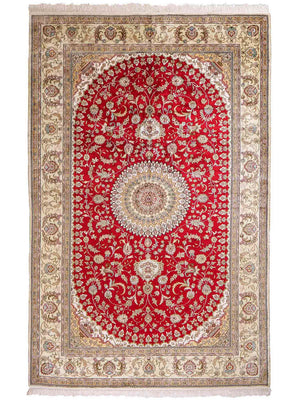 Tapis en soie - Soie chinoise - 240 x 153 cm - rouge