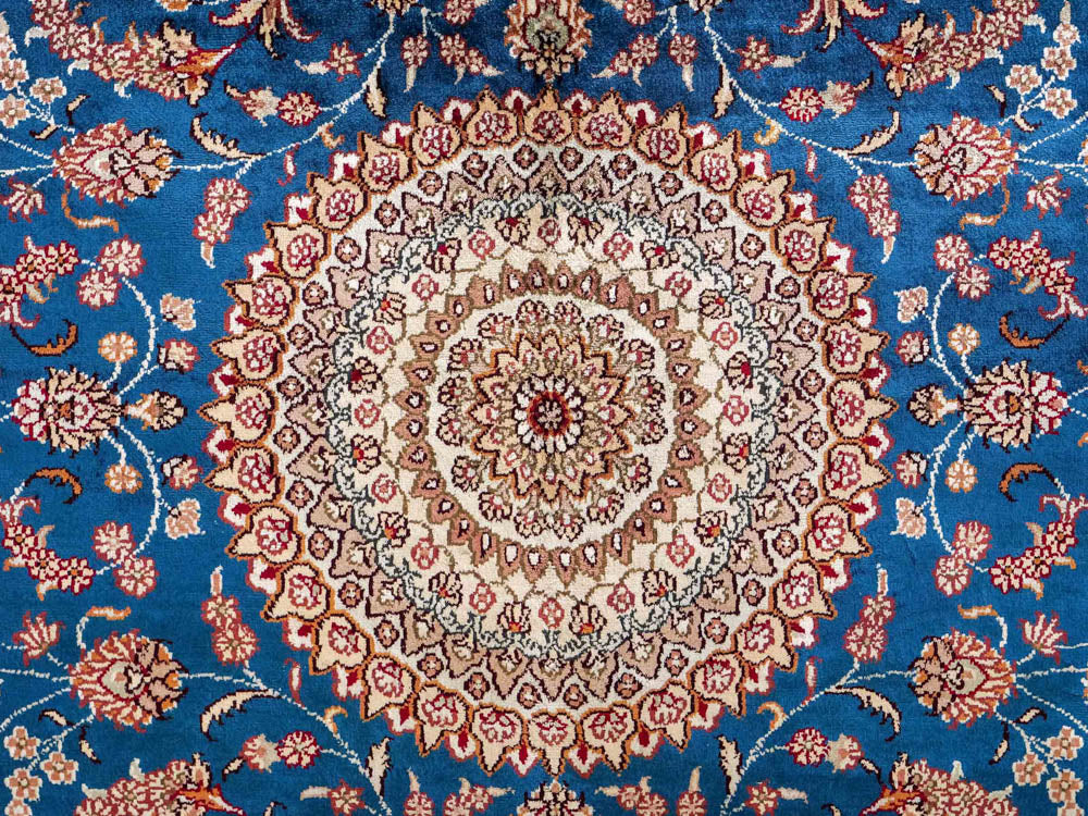 Seidenteppich - China Seide - 240 x 149 cm - blau