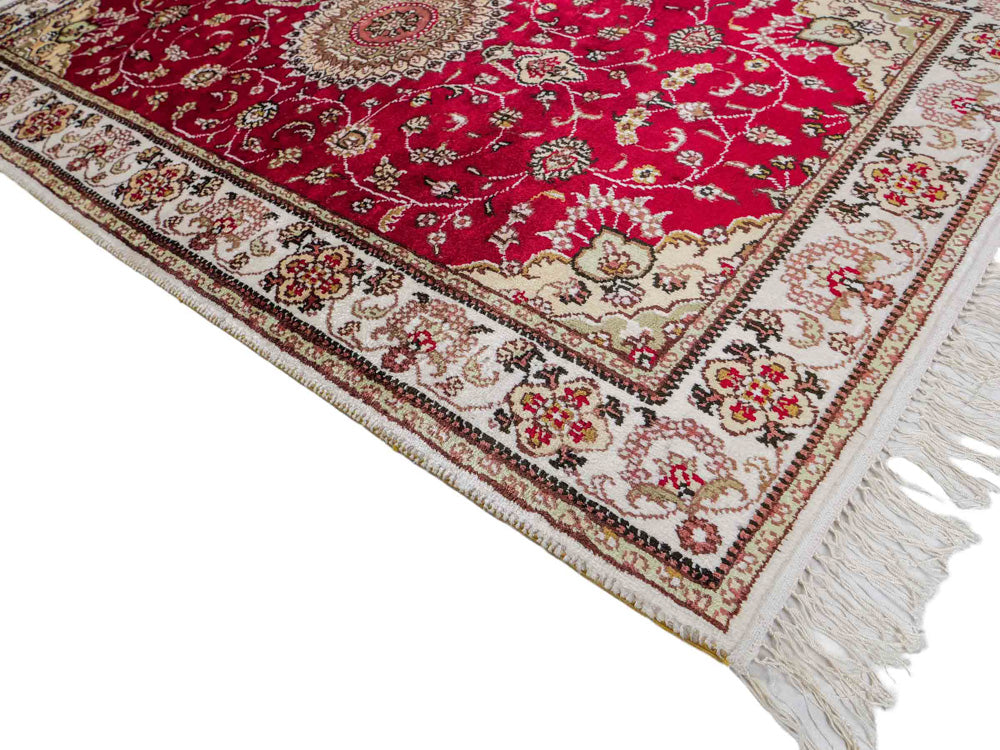 Tapis en soie - Soie chinoise - 120 x 76 cm - rouge