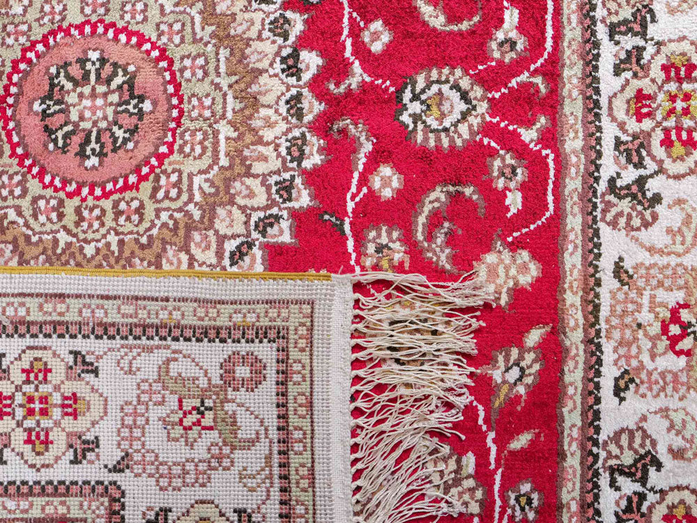 Tapis en soie - Soie chinoise - 120 x 76 cm - rouge