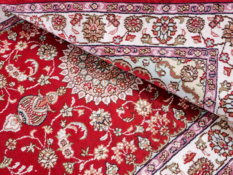 Tapis en soie - Soie chinoise - 119 x 76 cm - rouge