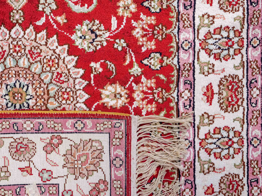 Tapis en soie - Soie chinoise - 119 x 76 cm - rouge