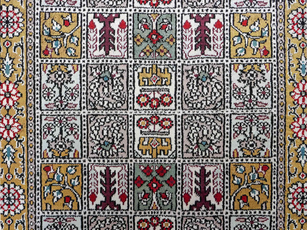 Tapis en soie - Soie chinoise - 92 x 64 cm - multicolore