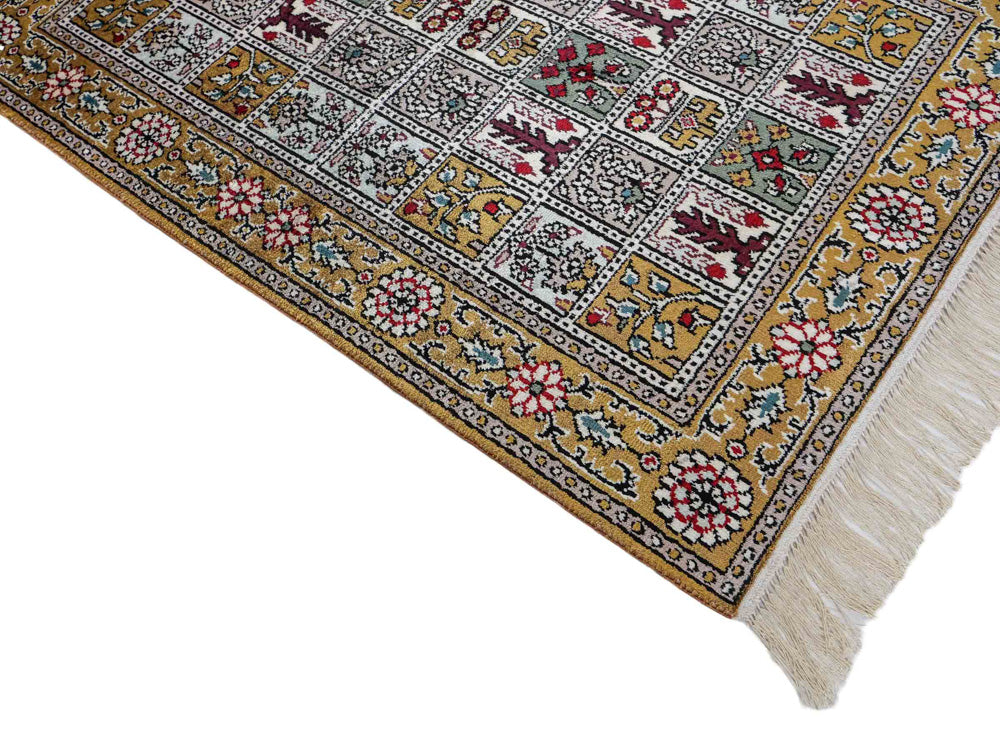 Tapis en soie - Soie chinoise - 92 x 64 cm - multicolore