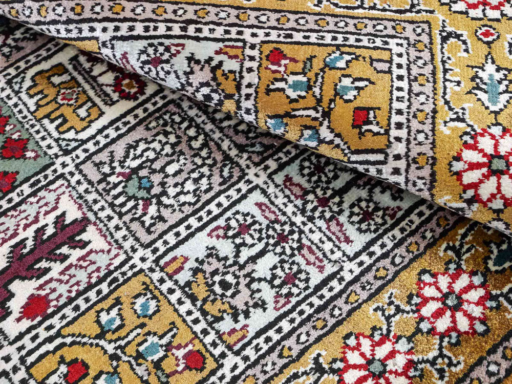 Tapis en soie - Soie chinoise - 92 x 64 cm - multicolore