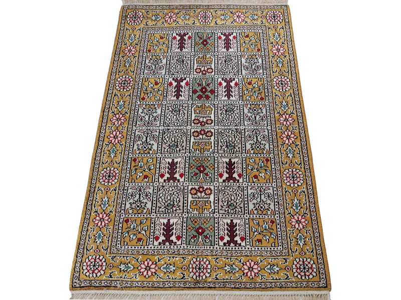 Tapis en soie - Soie chinoise - 92 x 64 cm - multicolore