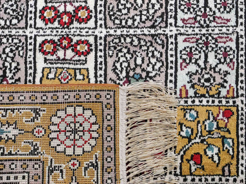 Tapis en soie - Soie chinoise - 92 x 64 cm - multicolore