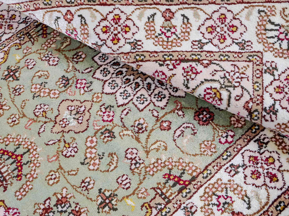 Tapis en soie - Soie chinoise - 92 x 63 cm - sable