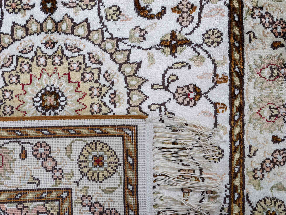 Seidenteppich - China Seide - 89 x 61 cm - creme