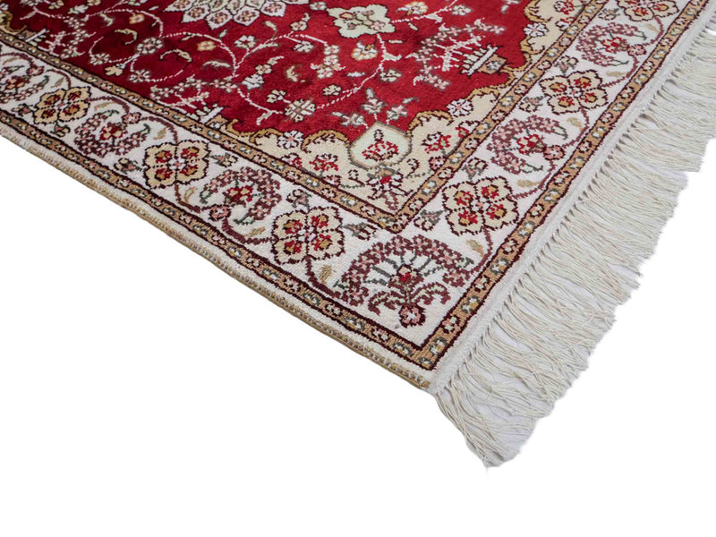 Tapis en soie - Soie chinoise - 89 x 61 cm - rouge
