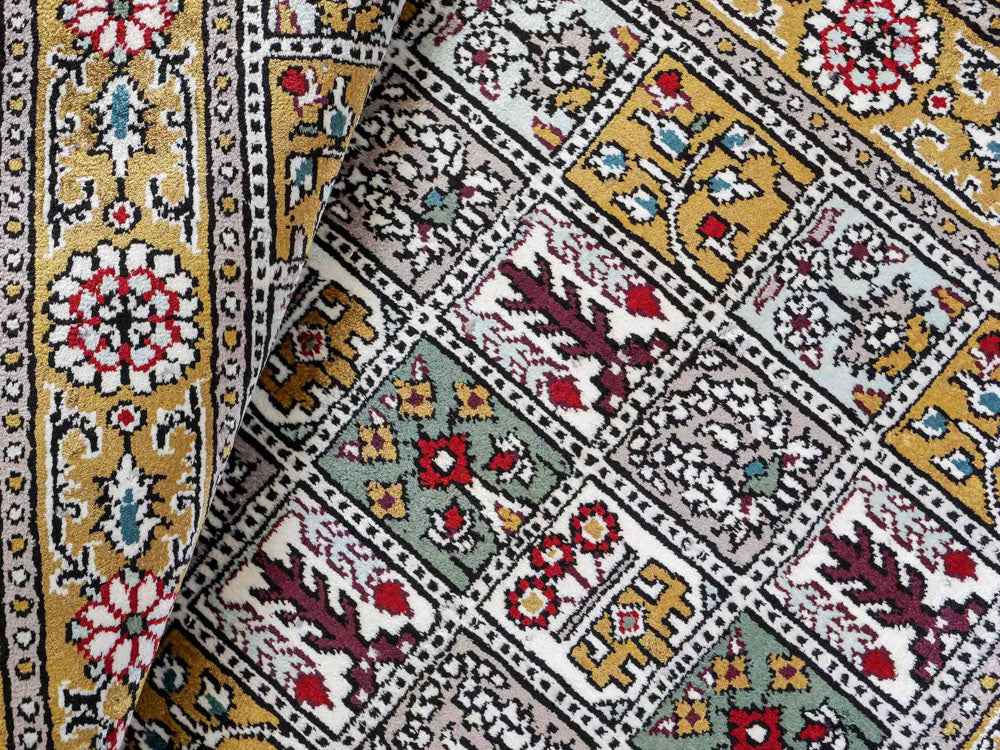 Tapis en soie - Soie chinoise - 92 x 63 cm - multicolore