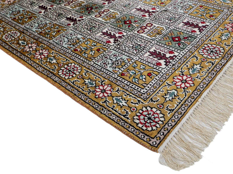 Tapis en soie - Soie chinoise - 92 x 63 cm - multicolore