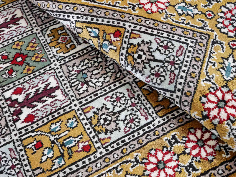 Tapis en soie - Soie chinoise - 92 x 63 cm - multicolore