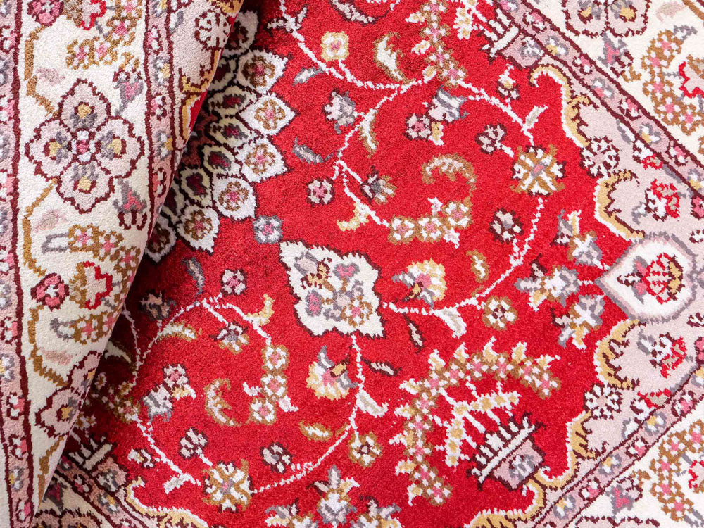 Tapis en soie - Soie chinoise - 91 x 60 cm - rouge