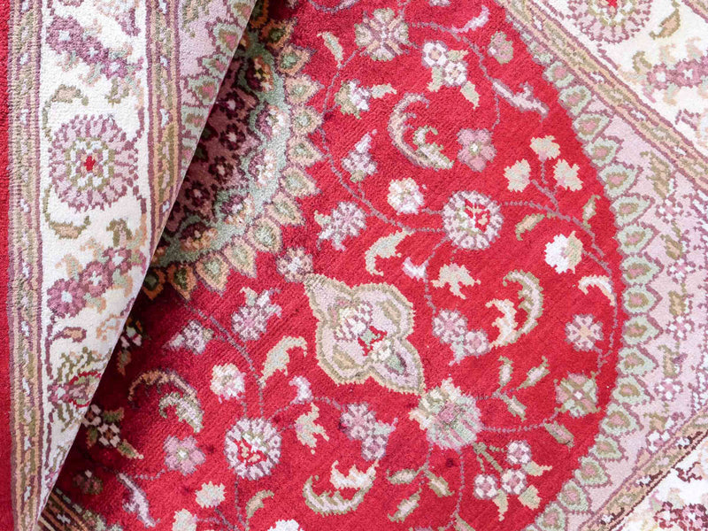 Tapis en soie - Soie chinoise - 90 x 59 cm - rouge