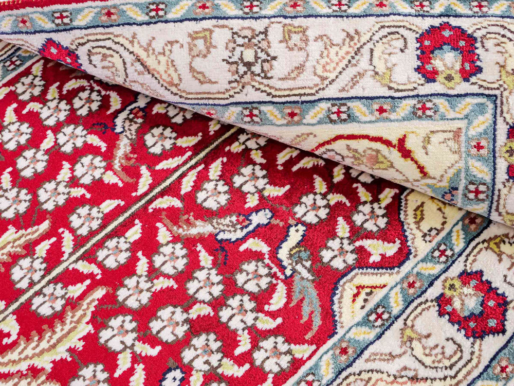 Tapis en soie - Soie chinoise - 86 x 58 cm - rouge clair