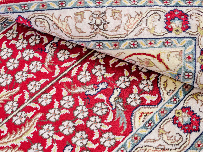 Tapis en soie - Soie chinoise - 86 x 58 cm - rouge clair