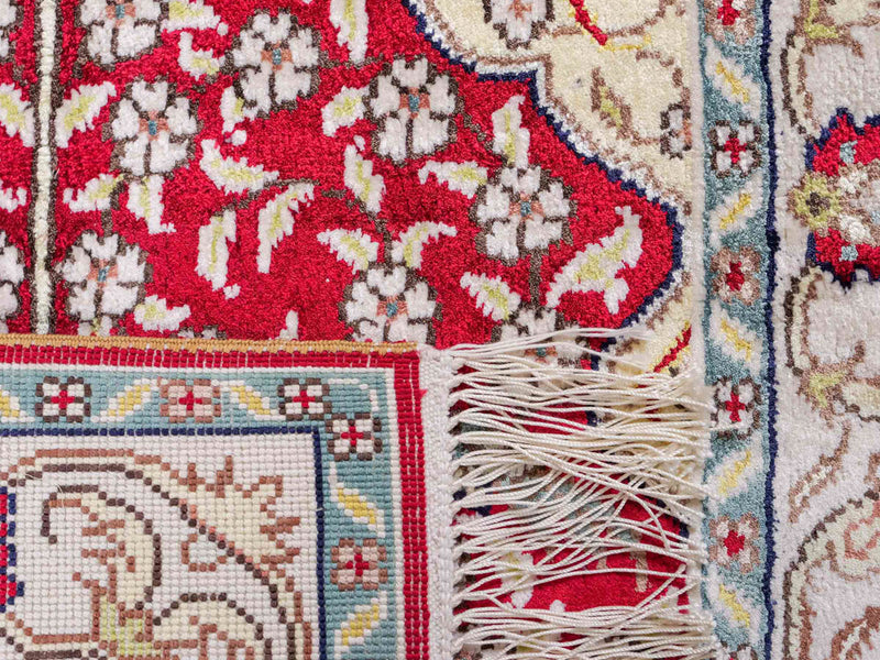 Tapis en soie - Soie chinoise - 86 x 58 cm - rouge clair