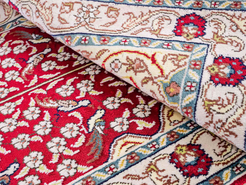 Tapis en soie - Soie chinoise - 89 x 58 cm - rouge clair