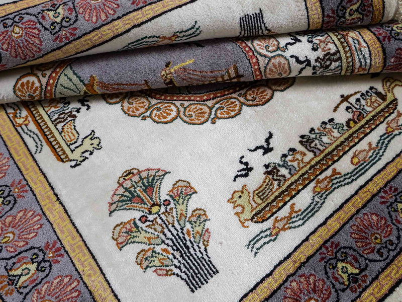 Seidenteppich - China Seide - 121 x 95 cm - beige