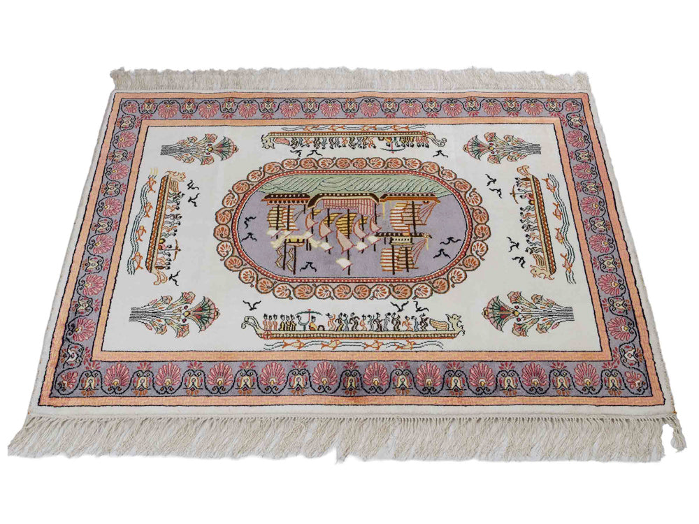 Seidenteppich - China Seide - 123 x 91 cm - beige