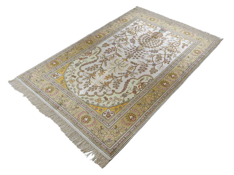 Seidenteppich - China Seide - 183 x 124 cm - beige