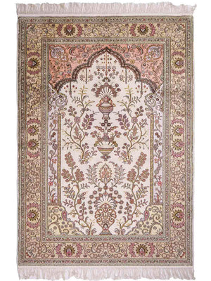 Seidenteppich - China Seide - 179 x 124 cm - beige