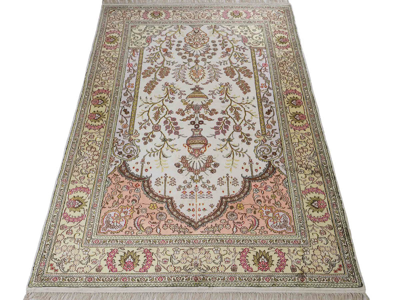Seidenteppich - China Seide - 179 x 124 cm - beige