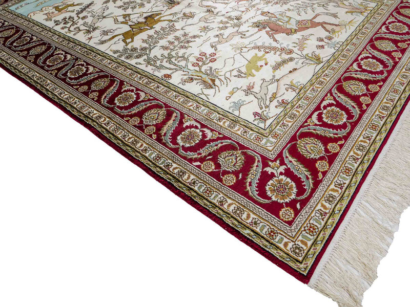 Seidenteppich - China Seide - 180 x 123 cm - beige