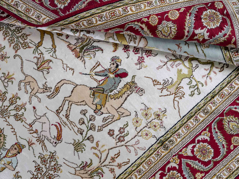 Seidenteppich - China Seide - 180 x 123 cm - beige