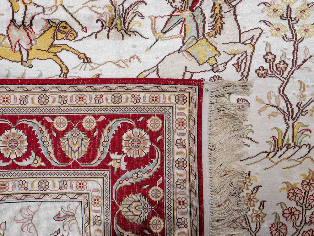 Seidenteppich - China Seide - 185 x 127 cm - beige