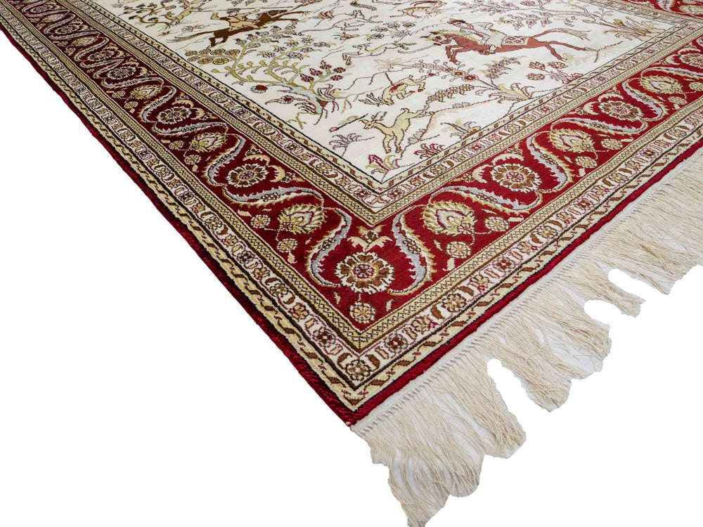 Tapis en soie - Soie chinoise - 185 x 124 cm - beige