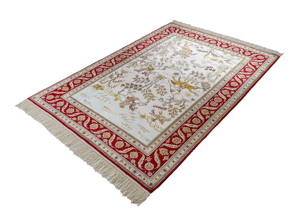 Seidenteppich - China Seide - 183 x 126 cm - beige
