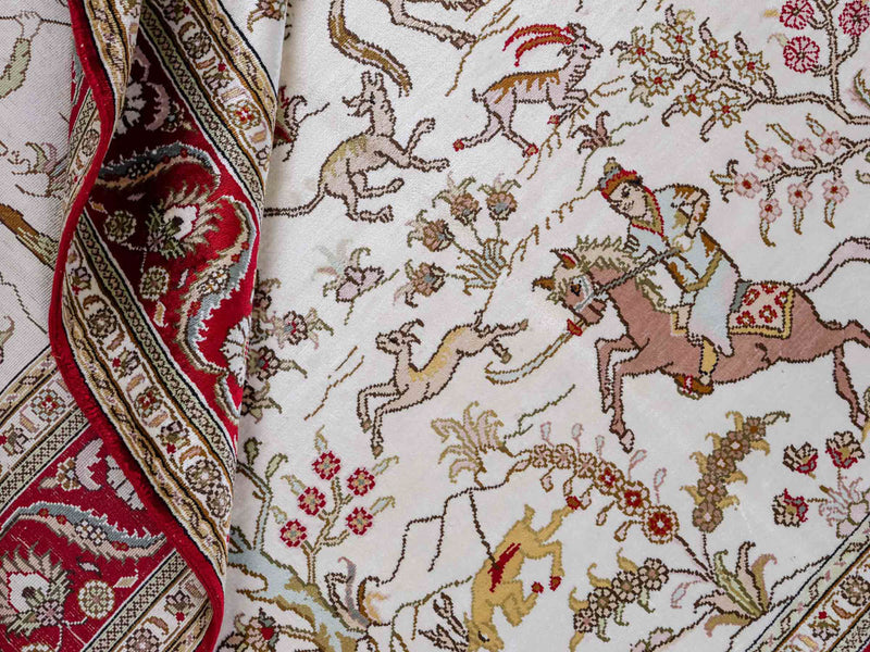 Seidenteppich - China Seide - 185 x 126 cm - beige