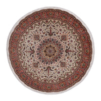 Tapis persan - Tabriz - Royal ronde  - 200 x 200 cm - beige