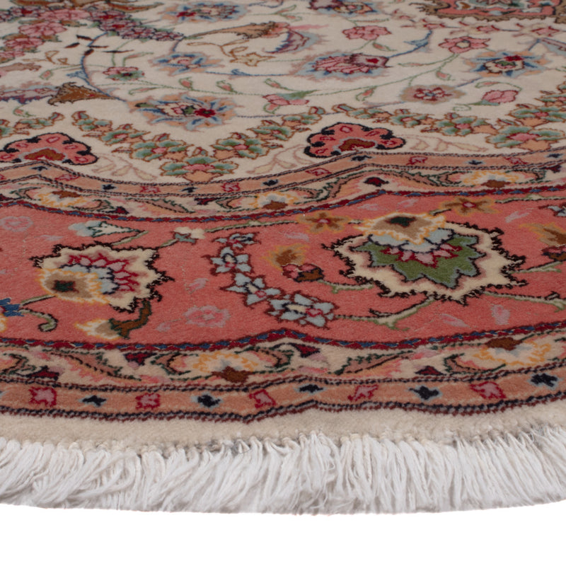 Tapis persan - Tabriz - Royal ronde  - 200 x 200 cm - beige