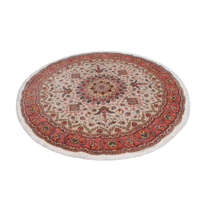 Tapis persan - Tabriz - Royal ronde  - 200 x 200 cm - beige