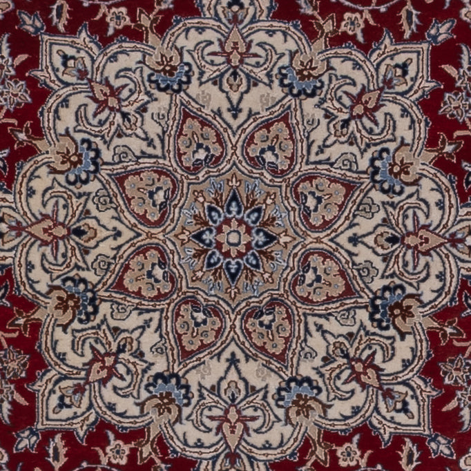 Tapis persan - Nain - Premium - 206 x 132 cm - rouge foncé